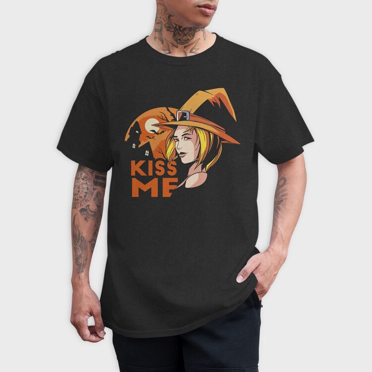 Halloween Witch Kiss, Tricou Barbati (Unisex)