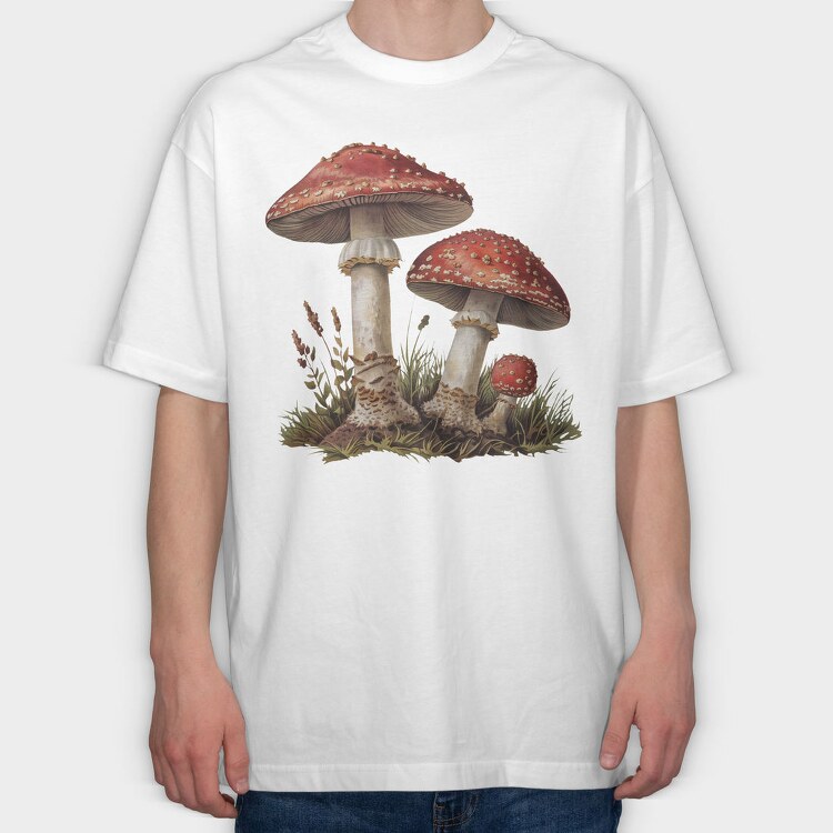 Mushroom Dreams, Tricou Oversize Barbati (Unisex)