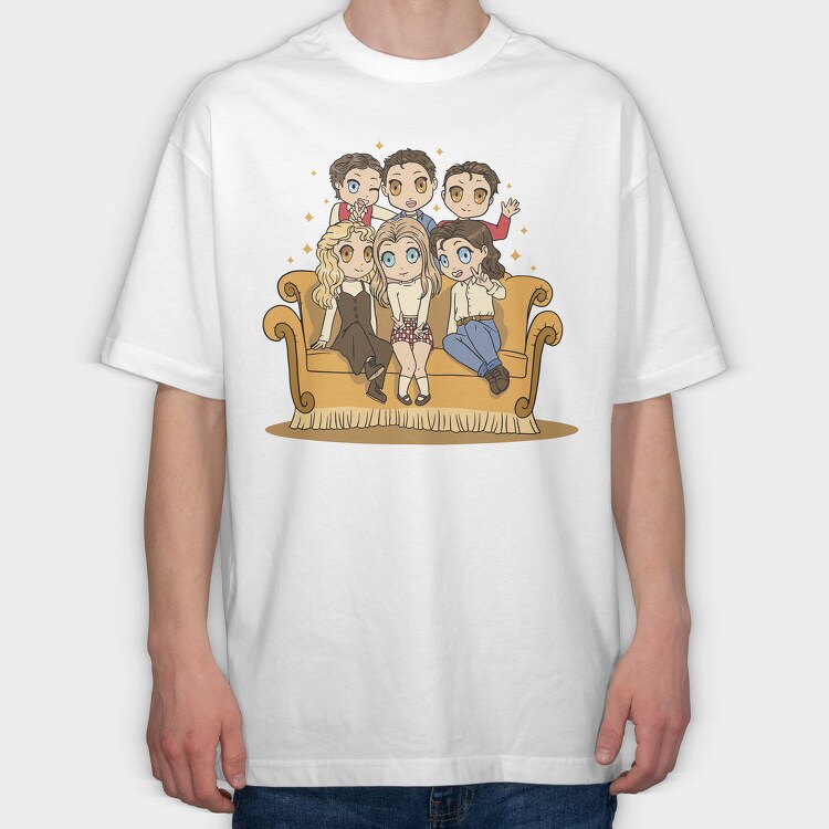 Friends Forever, Tricou Oversize Barbati (Unisex)