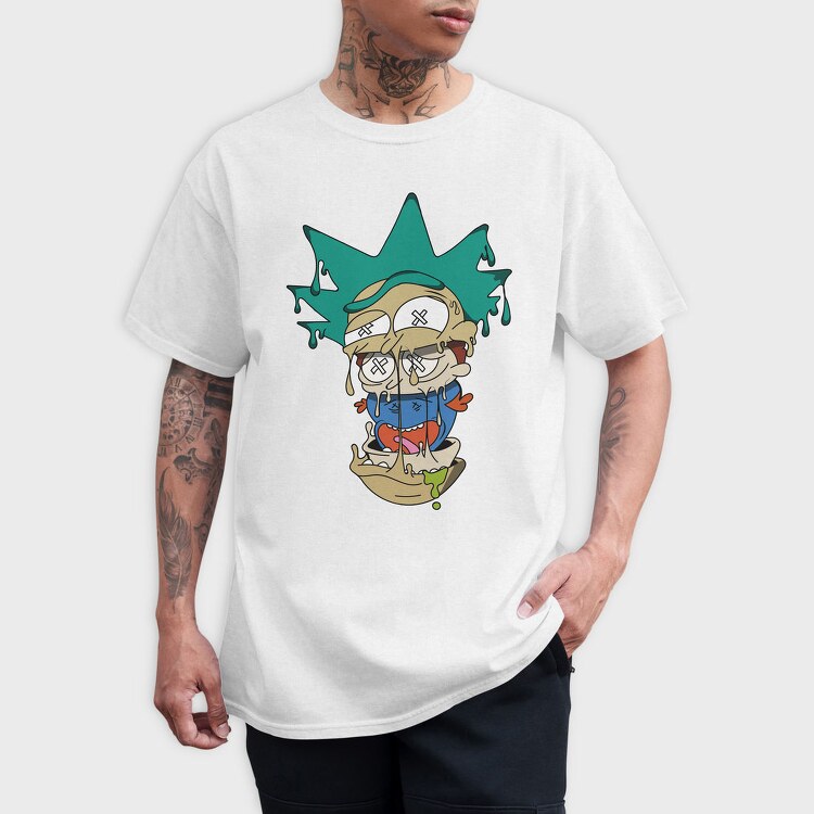 Melting Rick, Tricou Barbati (Unisex)