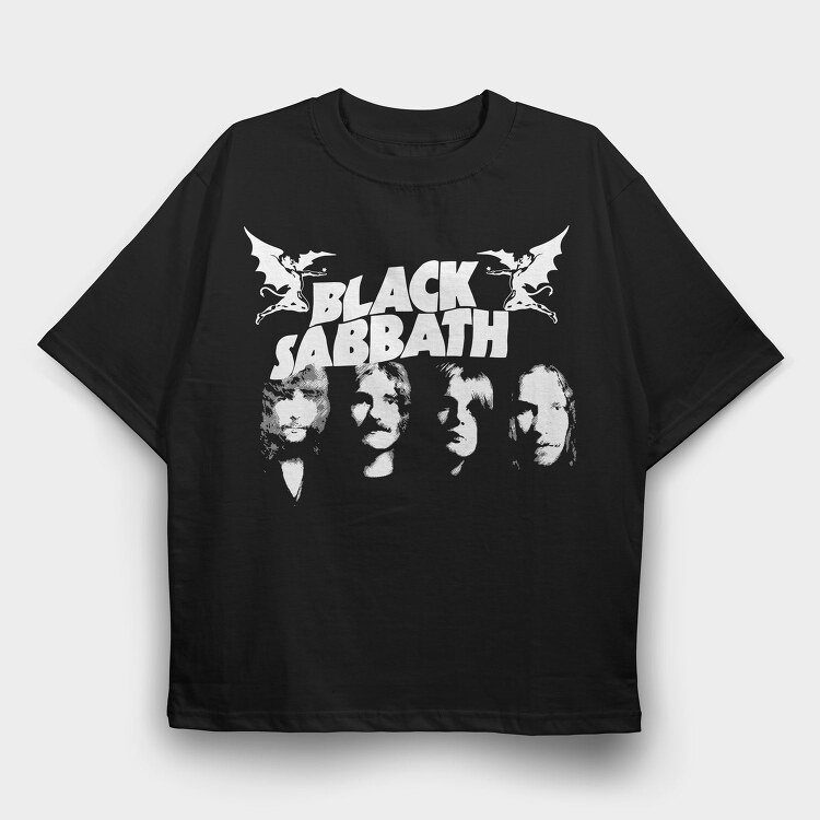 Grunge Faces, Tricou Oversize Barbati (Unisex)