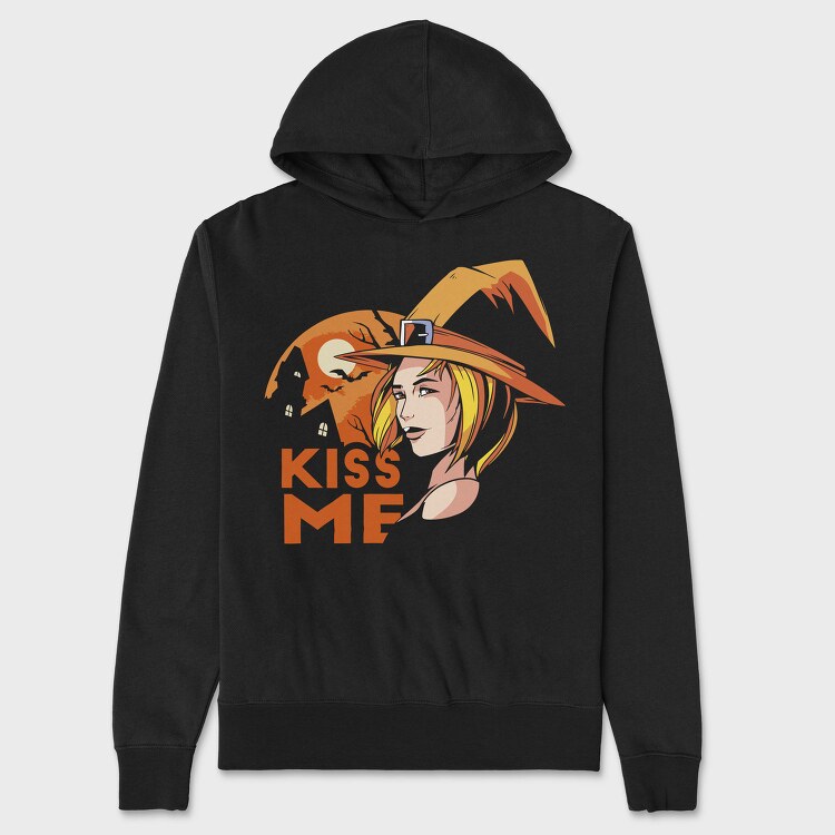 Halloween Witch Kiss, Hanorac Oversize Barbati (Unisex)