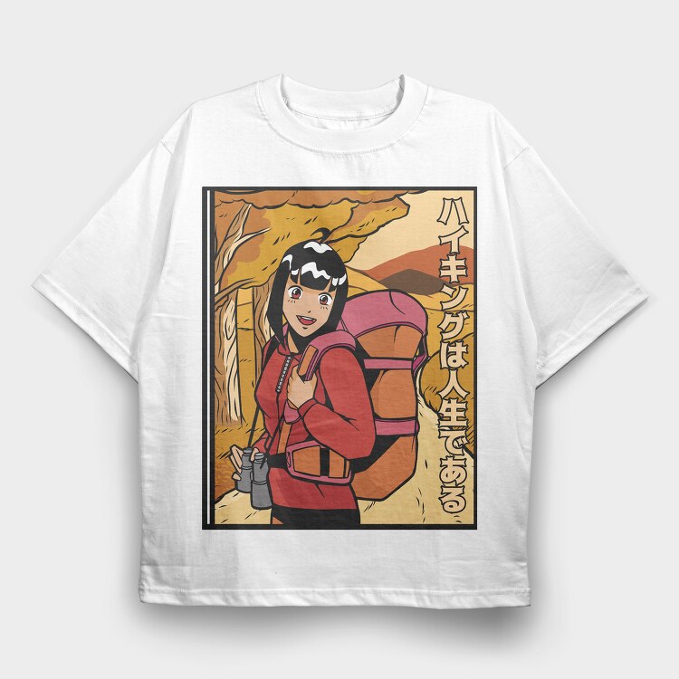 Hikigaya Hiking Adventure, Tricou Oversize Barbati (Unisex)