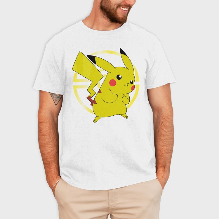 Pikachu Lightning Bolt, Tricou Barbati (Unisex)