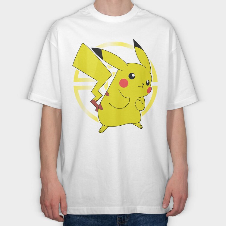 Pikachu Lightning Bolt, Tricou Oversize Barbati (Unisex)