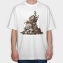 Mushroom Holiday Berry, Tricou Oversize Barbati (Unisex)