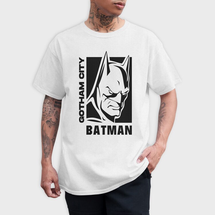 Batman Gotham City Face, Tricou Barbati (Unisex)
