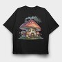 Mushroom House 90712360, Tricou Oversize Barbati (Unisex)