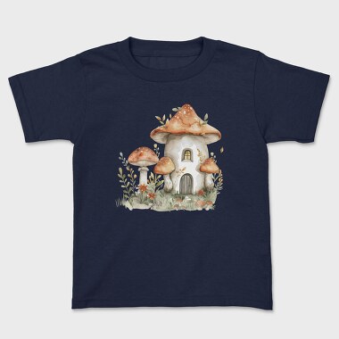 Mushroom House Clipart, Tricou Copii