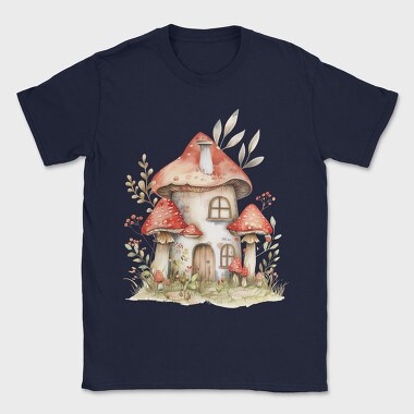 Mushroom Hut Clipart, Tricou Barbati (Unisex)