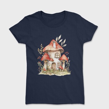 Mushroom Hut Clipart, Tricou Femei