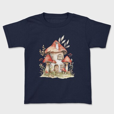 Mushroom Hut Clipart, Tricou Copii