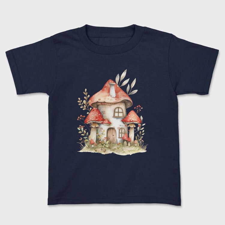 Mushroom Hut Clipart, Tricou Copii