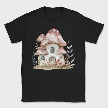 Mushroom Hut Fairy, Tricou Barbati (Unisex)