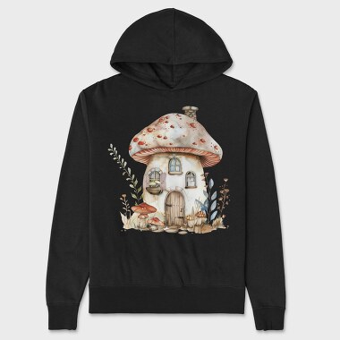 Mushroom Hut Fantasy, Hanorac Oversize Barbati (Unisex)