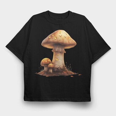 Mushroom Lights Earth, Tricou Oversize Barbati (Unisex)