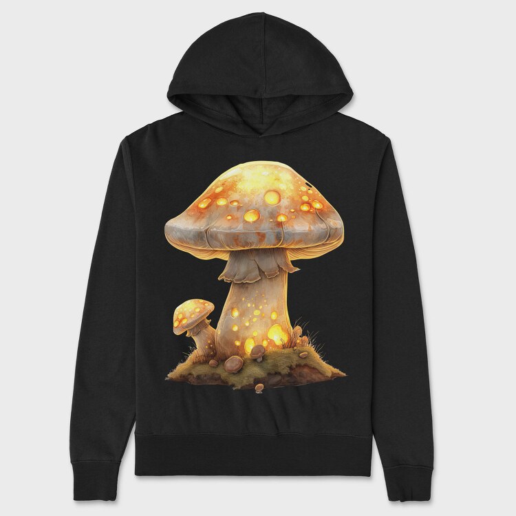 Mushroom Lights Glow, Hanorac Oversize Barbati (Unisex)