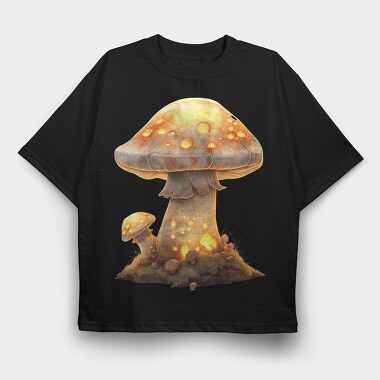 Mushroom Lights Glow, Tricou Oversize Barbati (Unisex)