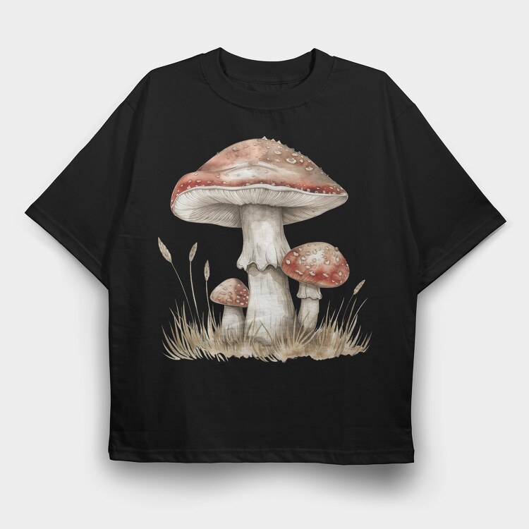 Mushroom Scape, Tricou Oversize Barbati (Unisex)