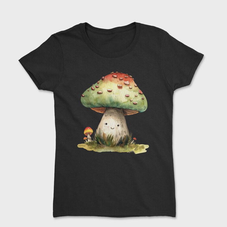Mushroom Smile Clipart, Tricou Femei