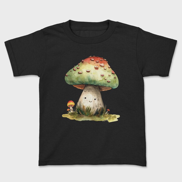 Mushroom Smile Clipart, Tricou Copii