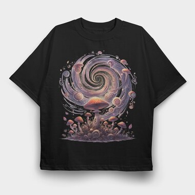 Mushroom Spiral Cloud, Tricou Oversize Barbati (Unisex)