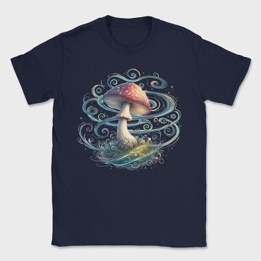 Mushroom Spiral Swirls, Tricou Barbati (Unisex)