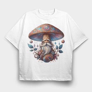 Mushroom Spirit Gnome, Tricou Oversize Barbati (Unisex)