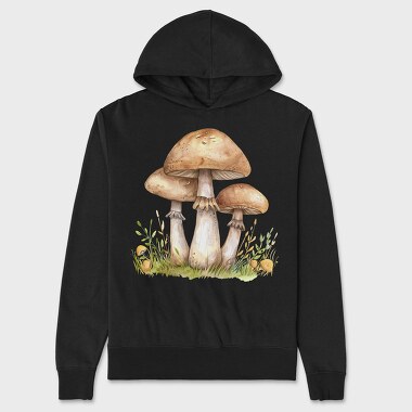 Mushrooms In Grass, Hanorac Oversize Barbati (Unisex)