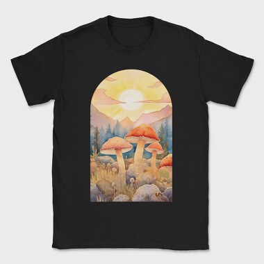 Mushrooms Sunset Light, Tricou Barbati (Unisex)