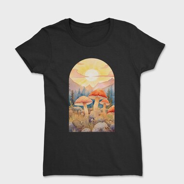Mushrooms Sunset Light, Tricou Femei