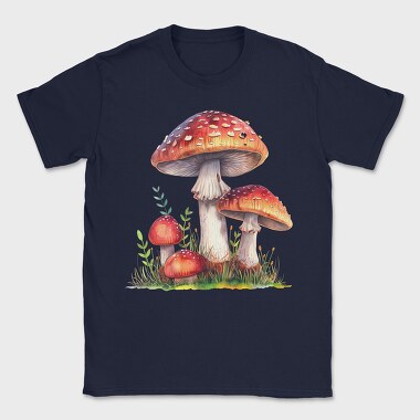 Mushrooms Watercolor Clipart, Tricou Barbati (Unisex)