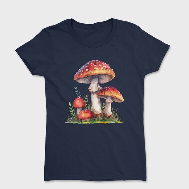 Mushrooms Watercolor Clipart, Tricou Femei