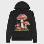 Mushrooms Watercolor Clipart, Hanorac Oversize Barbati (Unisex)