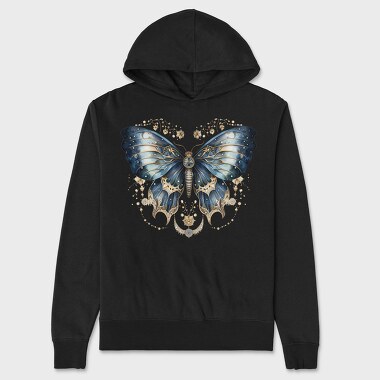 Mystic Butterfly Nightflight, Hanorac Oversize Barbati (Unisex)