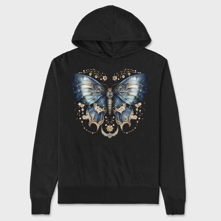 Mystic Butterfly Nightflight, Hanorac Oversize Barbati (Unisex)