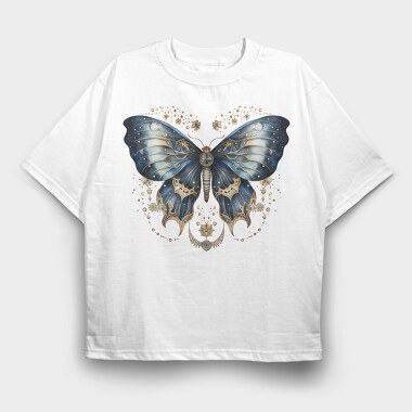 Mystic Butterfly Nightflight, Tricou Oversize Barbati (Unisex)