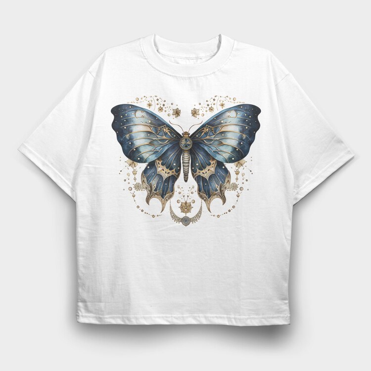 Mystic Butterfly Nightflight, Tricou Oversize Barbati (Unisex)