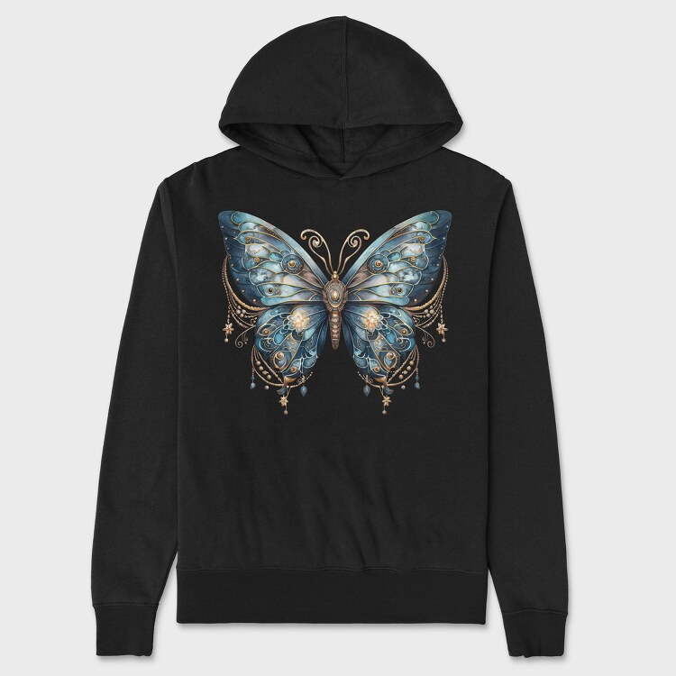 Mystic Butterfly Wings, Hanorac Oversize Barbati (Unisex)