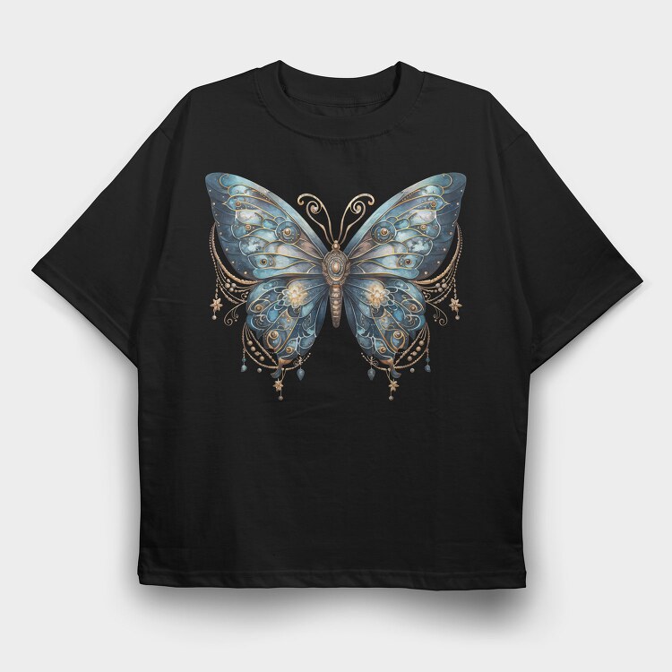 Mystic Butterfly Wings, Tricou Oversize Barbati (Unisex)