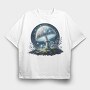 Mystic Fantasy Mushroom, Tricou Oversize Barbati (Unisex)