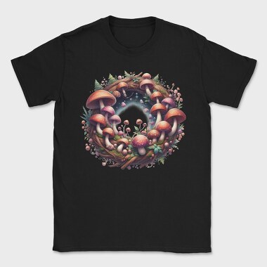 Mystic Fantasy Mushrooms, Tricou Barbati (Unisex)