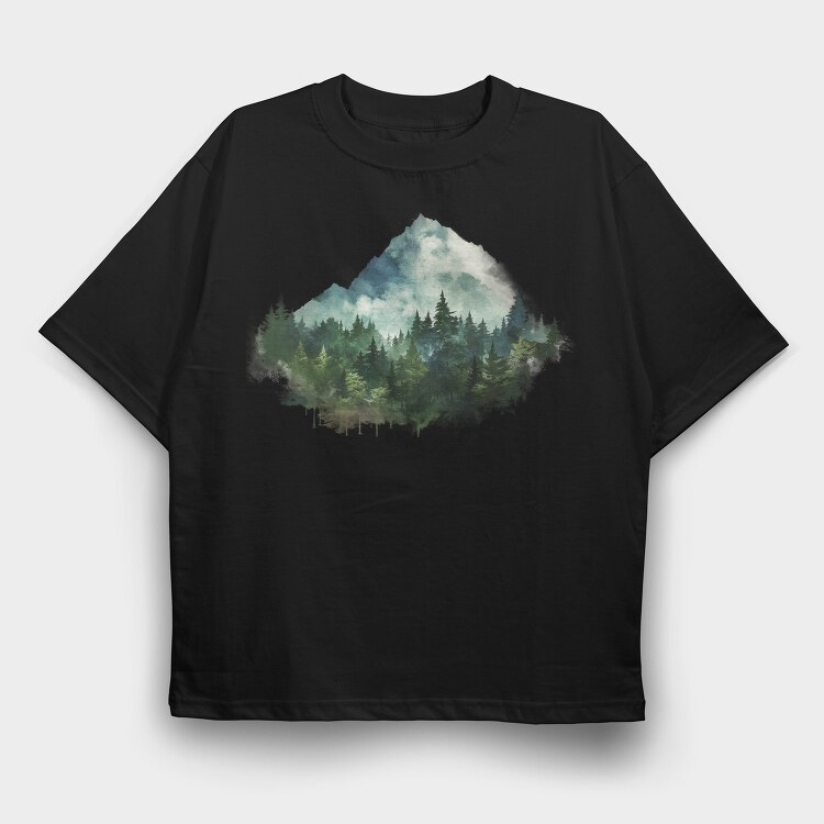 Mystic Forest Climb, Tricou Oversize Barbati (Unisex)