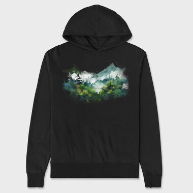 Mystic Forest Mist, Hanorac Oversize Barbati (Unisex)