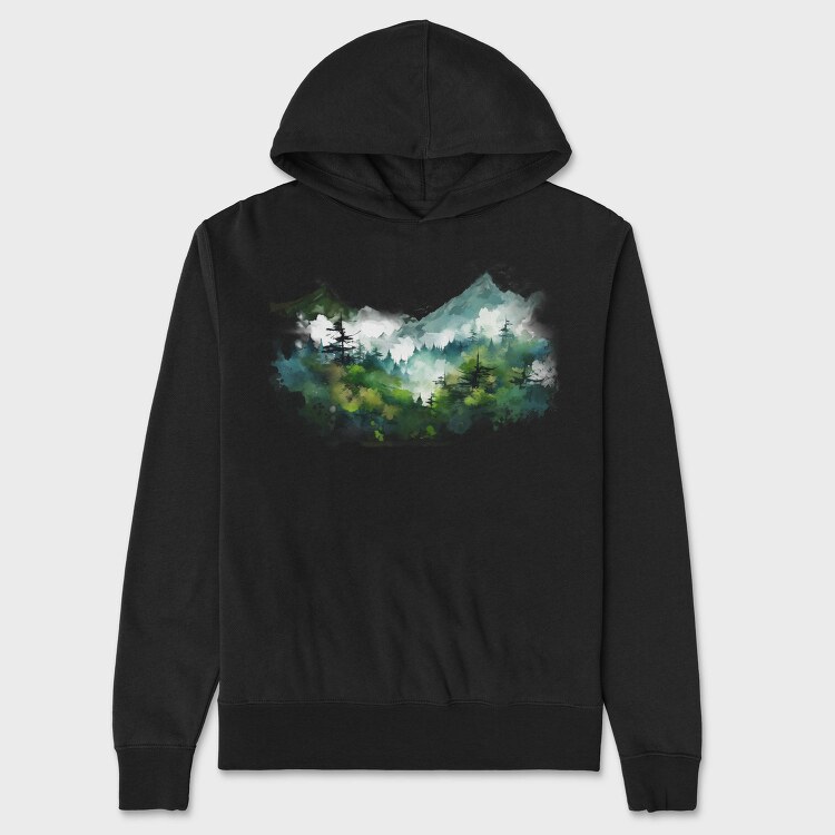 Mystic Forest Mist, Hanorac Oversize Barbati (Unisex)