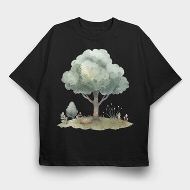 Mystic Forest Nest, Tricou Oversize Barbati (Unisex)