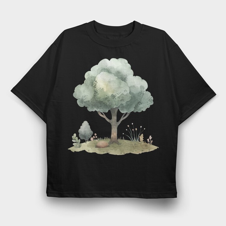 Mystic Forest Nest, Tricou Oversize Barbati (Unisex)
