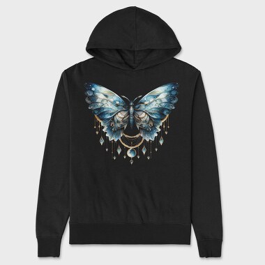 Mystic Moon Butterfly, Hanorac Oversize Barbati (Unisex)