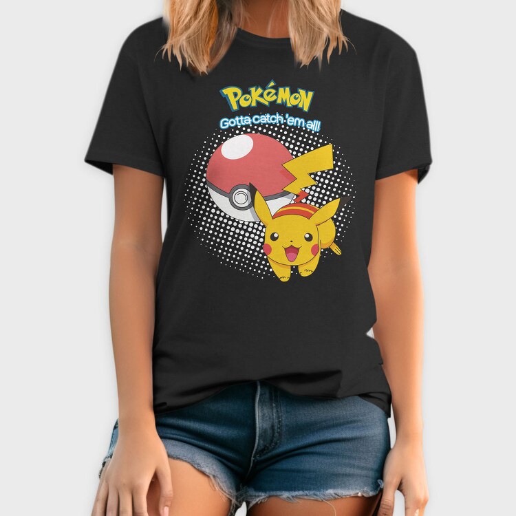 Pikachu Pokeball Catch, Tricou Barbati (Unisex)