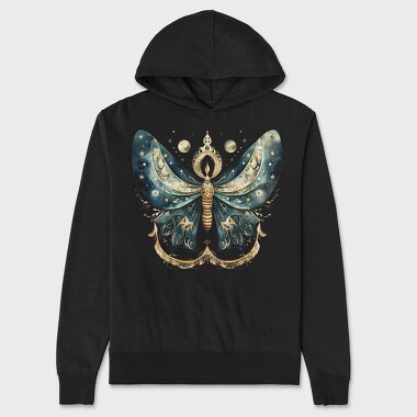 Mystic Moth Moon, Hanorac Oversize Barbati (Unisex)